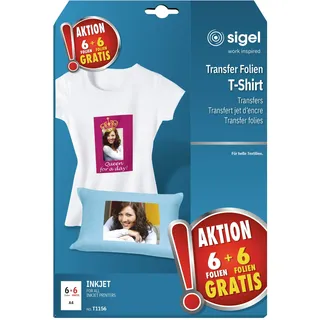Sigel T1156 T-shirt-transferfolie 197 g/m2 12 Blad