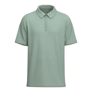 SELECTED HOMME Poloshirt SLHSANDER SEERSUCKER ZIP (1-tlg) mit Stretch grün S (48)