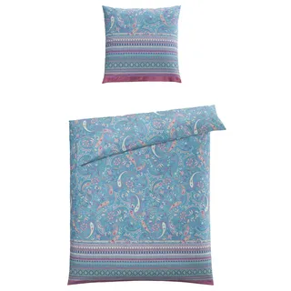 Bettwäsche Satin BURANO (BT 135x200 cm) - blau - BT 135x200 cm