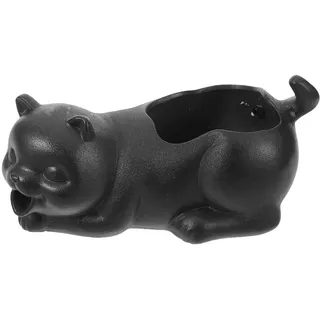 Homoyoyo Keramik Wasserspeier mit Katzenfigur Dekorative Aquarium Deko Natürlicher Wasserfall Effekt für Süßwasseraquarien und Gartenteiche