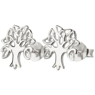 schmuck23 Paar Ohrstecker Ohrringe Lebensbaum Symbol 925 Silber Damen Mädchen, Kinderschmuck Mädchen Geschenk echte Silberohrringe silberfarben