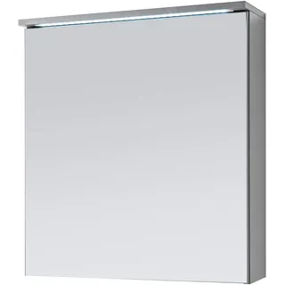 möbelando Spiegelschrank Badschrank Spiegel Badhängeschrank Badmöbel Kirkja I Titan/Weiß 60 cm