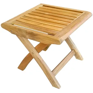 Zebra Technologies Brasilia Gartenhocker 47 x 49 x 44 cm Teak klappbar