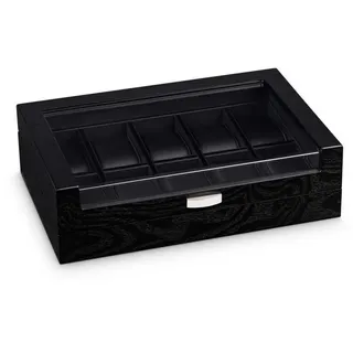 Hermann Jäckle Uhrenbox Gündelbach für 10 Uhren aus Kunstleder Schwarz