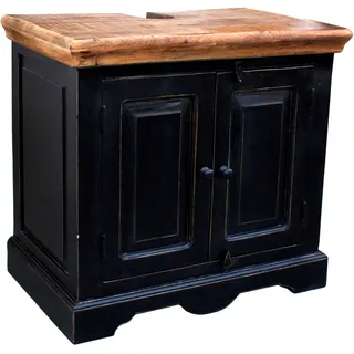SIT Möbel Waschbeckenunterschrank 66 x 60 x 41 cm Schwarz/Honig