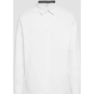 S.Oliver - Regular Fit: Baumwollhemd mit Struktur und Brusttasche, Herren, weiß, 3XL