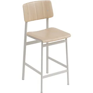 Muuto Loft Barhocker, höhe 65 cm, eiche natur / grau