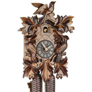 Eble Original Schwarzwälder Kuckucksuhr aus Echtholz, mechanisches 8-Tage Laufwerk und VDs Zertifikat - Angebot von Uhren-Park Dreivogel 28cm- 28-06-12-80
