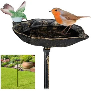 Relaxdays Vogeltränke 100 cm Bronze