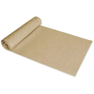 Tischläufer 40 x 100 cm Beige Natur rechteckig Leinenoptik Tischdecke Lotuseffekt Tischwäsche Wasserabweisend Tischtuch Fleckenabweisend Bügelfrei Abwischbar Knitterfrei Innen und Außen