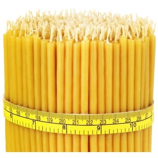 Nklaus 1200x Qualität Bienenwachs Dünne Ritual Kerzen - Kirchenkerzen Höhe 14cm Kirche - Gelb Ritualkerzen - Bienenwachskerzen ca. 3,9kg 36409