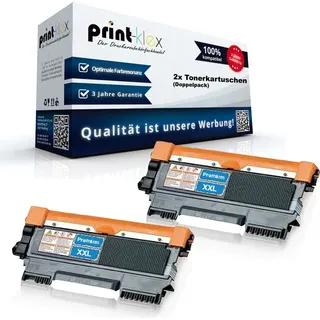 Print-Klex 2x Alternative Tonerkartuschen kompatibel mit Brother DCP-7060D DCP-7060N DCP-7065DN DCP-7070DW Fax 2840 Fax 2845 Fax 2940 Fax 2950 TN22...