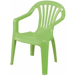 ProGarden, Gartenstühle, Stapelbarer Gartenstuhl für Kinder, Made in Italy, 37x37x52 cm, grüne Farbe