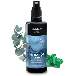 Allgäuquelle Raumduft Bio Infrarotkabinen-Spray Allgäuer Atemwohl Raumduft (1 x 100ml), mit Eukalyptus, Salbei, Minze und Cajeput