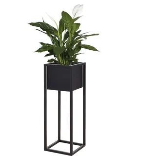 home&styling collection Home | Styling Collection Blumentopf mit Ständer Metall Schwarz