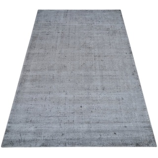 Teppich Shirley, handgewebter Viskose-Teppich, farblich changierend, my home, rechteckig, Höhe: 12 mm, Handweb Teppiche, Wohnzimmer, Schlafzimmer, Esszimmer grau