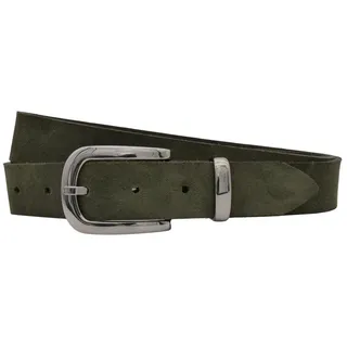 AnnaMatoni Ledergürtel AnnaMatoni Damen Ledergürtel in hochwertigem Velour Leder 3cm grün TW85 - 100cm Gesamtlänge