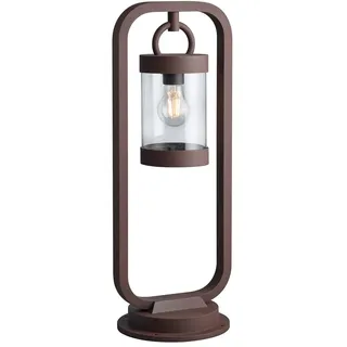 meineWunschleuchte Außen Sockelleuchte Rostoptik moderne Außenlaterne, | Höhe 60cm, mit E27 LED, Außenlampe Landhausstil Gartenlaterne Wegbeleuchtung von Terrassen und Gartenwegen IP44