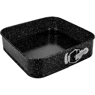 KARL HAUSMANN Antihaft Springform Eckig 24 cm - Quadratische Backform Aus Carbonstahl Mit Herausnehmbarem Boden, Kuchenform Und Backform Für Käsekuchen, Hitzebeständig Bis 220 °C