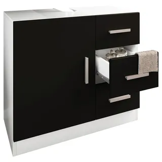 VCM Zalo XL 63 x 56 x 30 cm weiß/schwarz