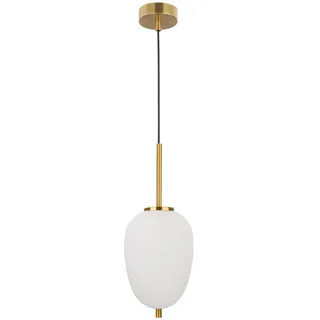 Nova Luce 9624066 Lato E14 Pendelleuchte Gold, Weiß