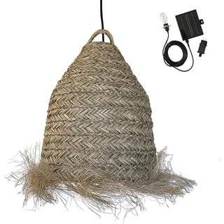 Lumisky Solar-Pendelleuchte Seegras 47 cm 5 m beige