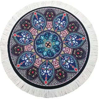 Mini Teppich Mauspad mit Quaste Oriental Persian Mouse Pad 28x18 cm | Kreative Orientteppich Muster, Perserteppich, Rutschfeste Gummibasis, Kleiner Teppich Tisch Mousepad, Matte