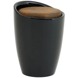 Idimex Sitzhocker 35 x 50 x 35 cm Schwarz