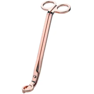 1pc Rundkopf-Kerzenschere ohne Muster Dochtschere aus Edelstahl Kerzenlöscher Kerzenhaken Kerzenwerkzeug,Rose Gold