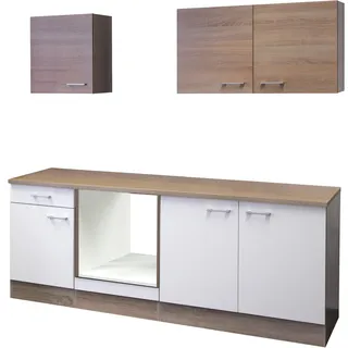 Flex-Well Küchenzeile Samoa 210 cm weiß