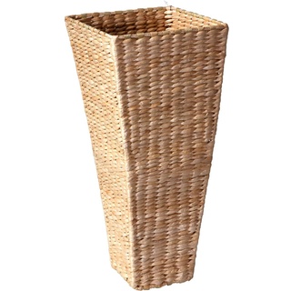 Vase eckig konische Flechtvase aus Wasserhyazinthe 42 cm