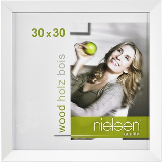 Nielsen Bilderrahmen Essential, Weiß, Holz, quadratisch, 30x30 cm, Bilderrahmen, Bilderrahmen