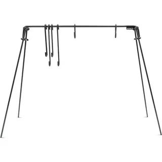 Famanu Feuerbrücke für Feuerschale - Vielseitiges Grill- und Kochgestell - 150 cm hoch - Schwarz