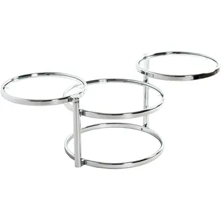 Haku-Möbel HAKU Couchtisch rund Glas chrom 58,0-140,0 x 50,0 x 43,0 cm, 1 St.