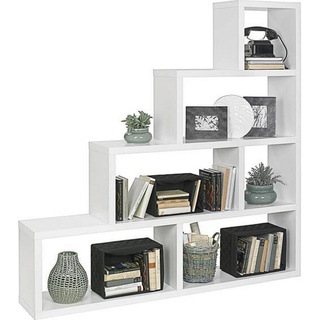 home24 Raumteiler, Weiß, Holzwerkstoff, 164x164x29 cm, stehend, Arbeitszimmer, Büroregale, Bücherregale