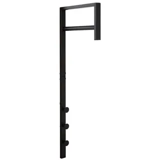 tinkaro Kleiderständer Garderobenstativ Trento Metall 3x30x82 cm Schwarz, (1 St), Kompakter Kleiderständer aus Metall für schmale Bereiche im Flur schwarz