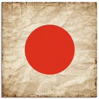 Wandbild »Japanische Flagge Japan Symbol«, Zeichen, (1 St.), als Leinwandbild, Wandaufkleber in verschied. Größen, 89193729-0 rot B/H: 50 cm x 50 cm
