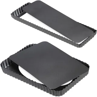 Relaxdays Tarteform 2er Set rechteckig