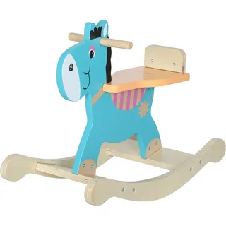 AIYAPLAY Schaukeltier Esel Baby Schaukelspielzeug mit Haltegriffen Schaukel Schaukelsitz für Kinder von 2-5 Jahren Dunkelgrün   Aosom