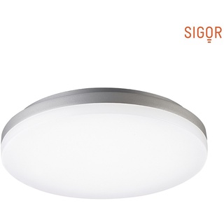 SIGOR LED Deckenleuchte CIRCEL, Ø27cm / Höhe 4.3cm, IP20, dimmbare Version, 29W 3000K 1950lm, Weiß SIG-4024501