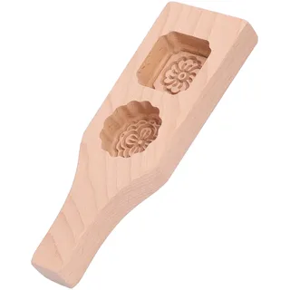 Chinesische Mondkuchenform Aus Holz Mit 2 Mulden Für Selbstgebackene Kuchen