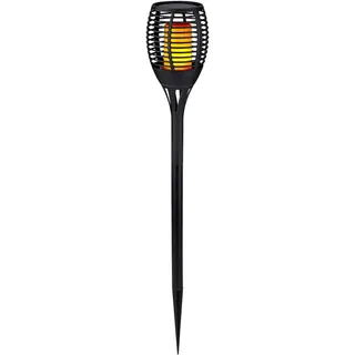 Grundig Gartenfackel Kunststoff 72 cm Solar LED schwarz/lila