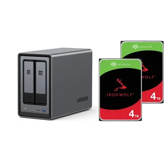 UGREEN NASync DXP2800 NAS System 2-Bay 8TB inkl. 2x Seagate IronWolf ST4000VN006 4TB
