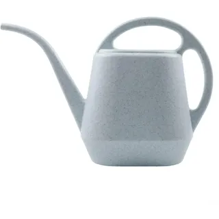 Beatanug 2L Kunststoff-Gießkanne mit langem Auslauf, leicht, für drinnen und draußen, ergonomischer Griff für Gärten, Balkone, Zimmerpflanzen, stabil, UV-beständig, Gelbgrau, 32 x 22 cm (grau)