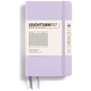 Leuchtturm1917 Notizbuch Pocket Hardcover, A6 Lilac, kariert