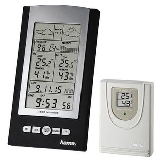 Hama Wetterstation EWS-800 Funk, Wetterprognose, Innen- und Außentemperatur