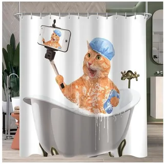 luxuskollektion Duschvorhang 180 x 200 cm Cat Selfies