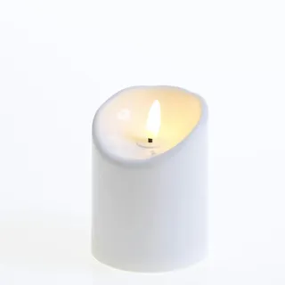 MARELIDA LED Kerze für Außen Terrasse Balkon outdoor 3D Flamme - Kunststoff - flackernde Flamme - H: 10cm