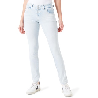 LTB Jeans Damen Jeanshose Molly M - Jeans Damen mit Reißverschluss und einfachen 5 Taschen, Flacher Vorderseite und mittlerer Taille aus Baumwollmischung - Hell Blau Größe 30/34