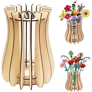Holzvasen Für Lego Blumen,Vase Für Lego Blumen,Vasen Holz Für Lego Rosen